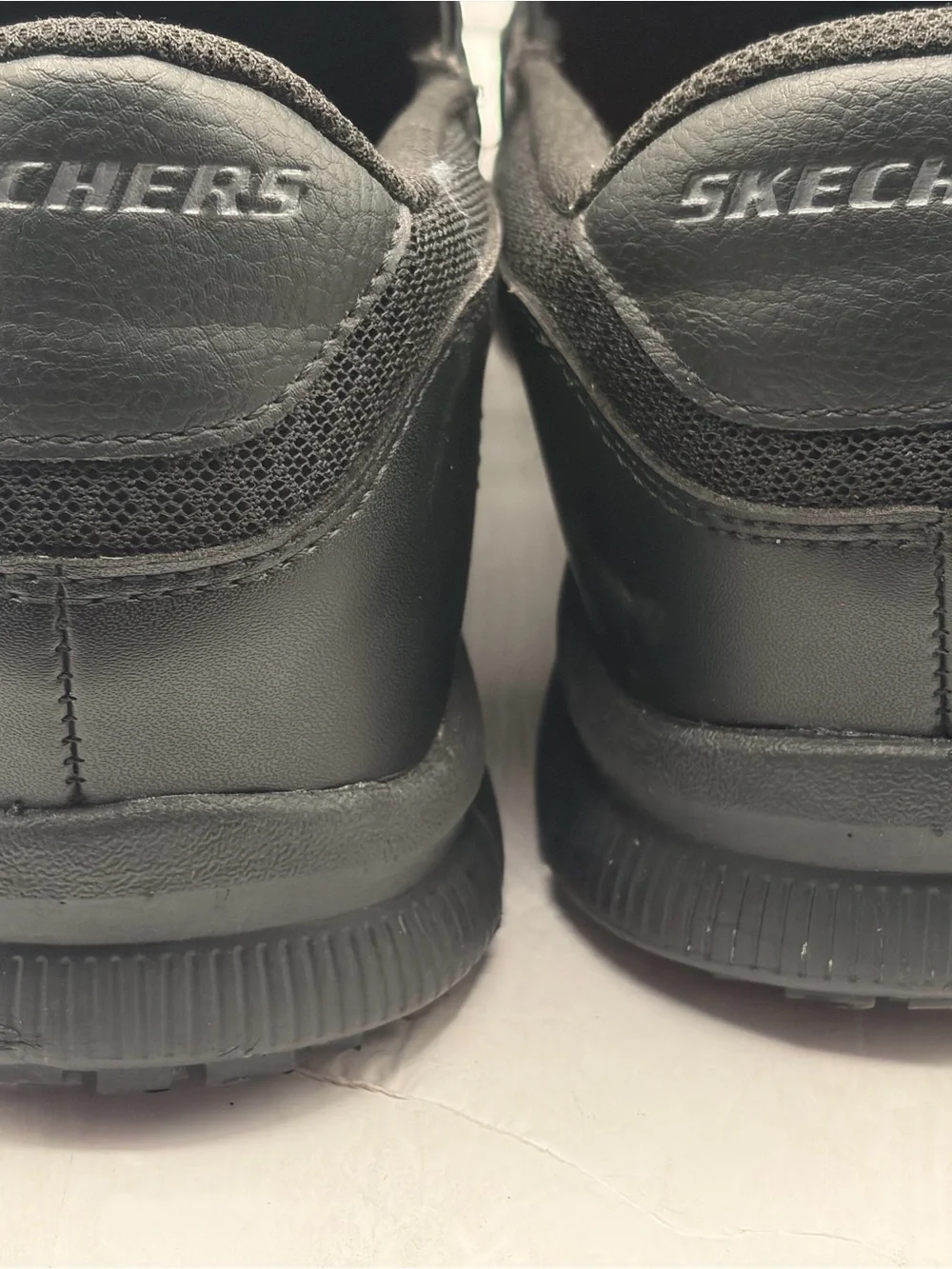 Skechers Work Relaxed Fit Nampa Groton Slip Resistant Shoes Black Men’s Size 9 W